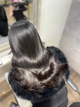 セミロング カラー 愛　莉/大阪美容室 /ケア・艶カラーのヘアスタイル