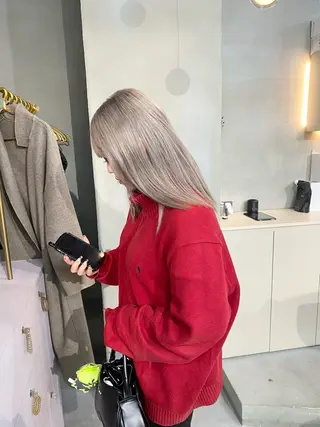 セミロング カラー 前橋 姫奈のヘアスタイル
