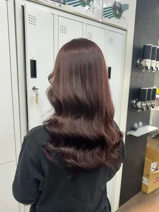 セミロング 横浜🦋ハイトーン 🫐シャドウルーツのヘアスタイル
