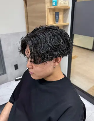 ショート パーマ メンズ ❄️メンズカット 落合諒❄️のヘアスタイル