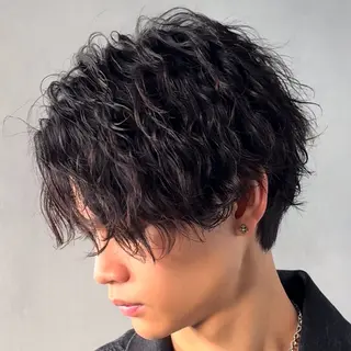 ミディアム パーマ ヘアアレンジ メンズ fifth 石川 凪のヘアスタイル