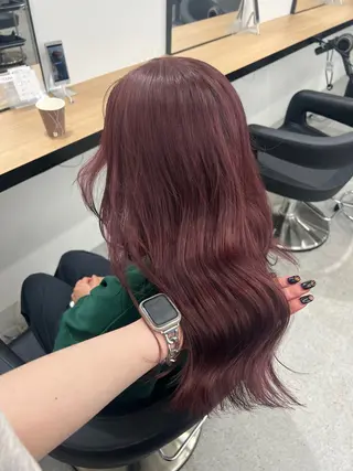 ロング カラー 暗髪🩶ラベンダー/ ブルー/ユウナ🤍のヘアスタイル