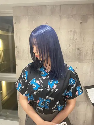 カラー メンズウルフ🐺♡ ブリーチ♡ヘアメ🎀のヘアスタイル