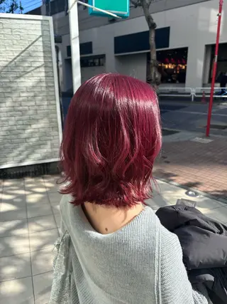 ミディアム カラー ヘアアレンジ 透明感カラー🫧 aika🐈のヘアスタイル