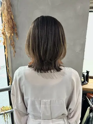 ミディアム カラー ウルフ レイヤー パーマ🪐MANAのヘアスタイル