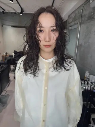 パーマ 透明感カラーレイヤー 名古屋LORENハダのヘアスタイル