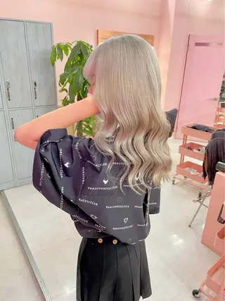 ロング カラー パーマ ヘアアレンジ キッズ 柔らかカラー/ レイヤーYUTO🧋のヘアスタイル