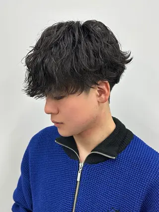 ショート パーマ 博多メンズサロン 田中のヘアスタイル