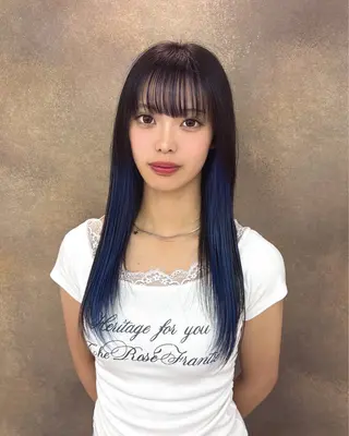 ロング カラー macheriebyhase所属・藤井 心音のヘアスタイル