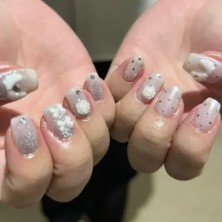 ネイル パラあり！フィルイン 美フォルムのネイルデザイン