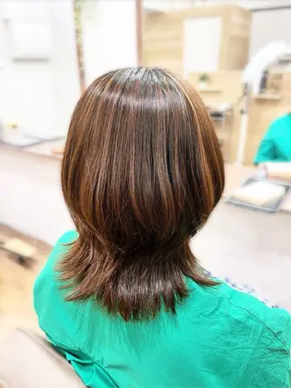 ミディアム カラー 白石枝梨🌈 mu-kichi🌈のヘアスタイル