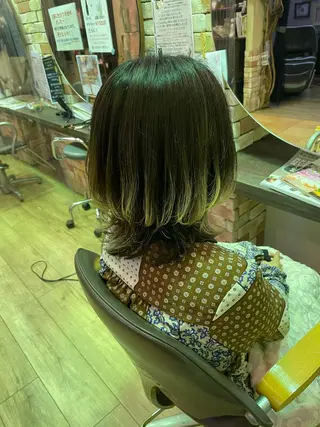 セミロング hair make echo滿木あい花のヘアスタイル
