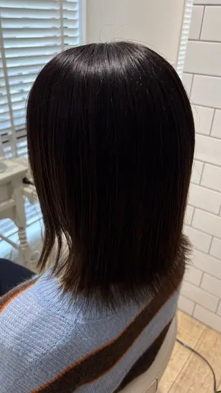 ミディアム カラー 似合わせ 顔周りYUUGAのヘアスタイル