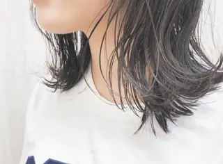 ミディアム カラー 荒川 ひなの 新川崎のヘアスタイル