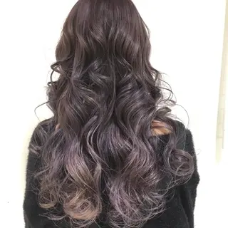 ロング カラー ヘアアレンジ きむえり/髪質改善 /うねり広がり改善のヘアスタイル