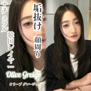 ロング ボブ・レイヤー タナカ レイヤのヘアスタイル