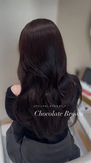 ロング カラー minori🤎 ナチュラル韓国ヘアのヘアスタイル