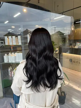 ロング カラー マキノ キョウカのヘアスタイル