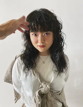 ミディアム カラー パーマ レイヤー/パーマ /ウルフ/nabeのヘアスタイル