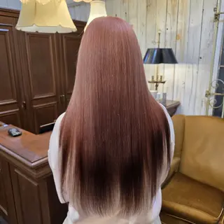 ロング カラー RYU/毛流れパーマ /前髪立ち上げ⚡️のヘアスタイル