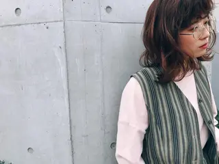 セミロング カラー パーマ メンズ/パーマ /レディース髪質改善のヘアスタイル