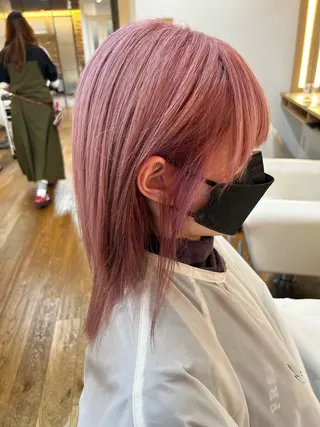 ミディアム カラー ✂︎HITOMI✂︎ 副店長のヘアスタイル