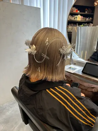 カラー ヘアアレンジ Haru/THREE …by velvetのヘアスタイル