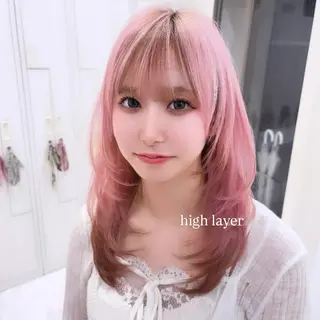 ミディアム 𝑚𝑖𝑤𝑎 /名駅/透明感カラーのヘアスタイル