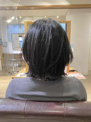 ミディアム カラー 前田 裕介のヘアスタイル