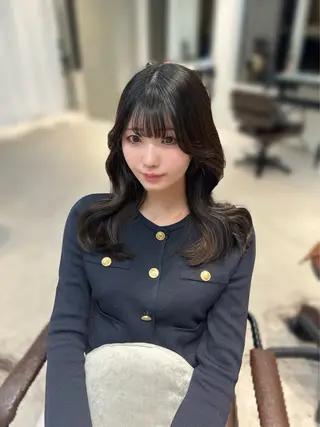 ロング ninaアイドル前髪 ×透明感🎀のヘアスタイル
