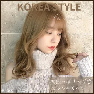 セミロング カラー 韓国美髪矯正✂️ 佐藤ヒロのヘアスタイル