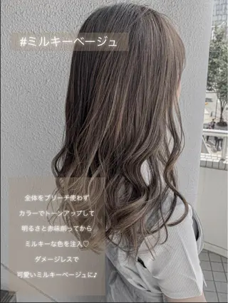 セミロング カラー ブリーチ koheiのヘアスタイル