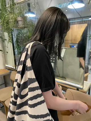 ミディアム 小顔レイヤー×コンパ クトボブ/林隆平のヘアスタイル