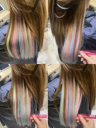 セミロング カラー イズ ミのヘアスタイル