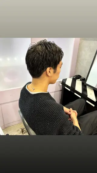 メンズ 縮毛矯正・髪質改善 特化 出納 直起のヘアスタイル