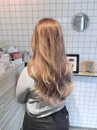 ロング カラー ウルフレイヤー エクステ/kokiのヘアスタイル