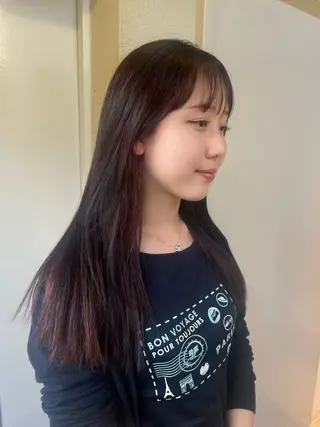 ロング カラー mei|顔まわり ×透明感カラーのヘアスタイル