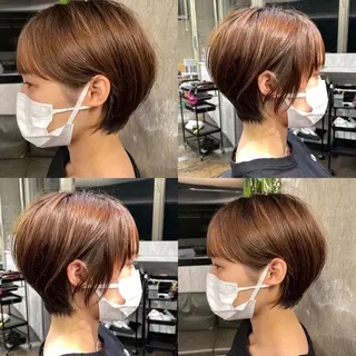 ショート レイヤー特化/小顔顔 周り/セノ/表参道のヘアスタイル
