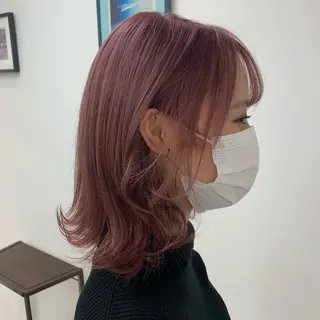 ミディアム カラー 金田 ありさのヘアスタイル