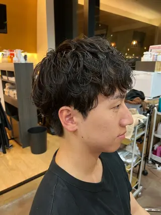 ショート パーマ メンズ ROOF 用賀所属・しみず ちかえのヘアスタイル