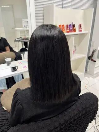 ミディアム カラー sena⌇ベージュ⌇ ブリーチなしWカラーのヘアスタイル