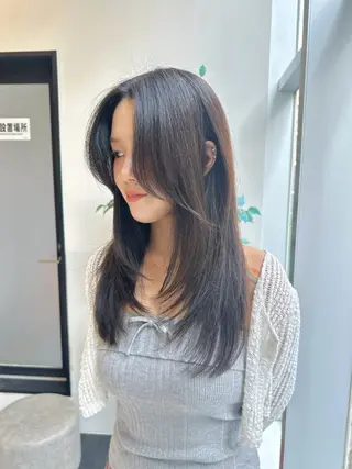 ロング カラー 矢野 晃平のヘアスタイル