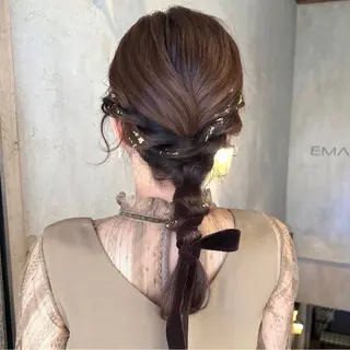 セミロング ヘアアレンジ 前川 朋香のヘアスタイル