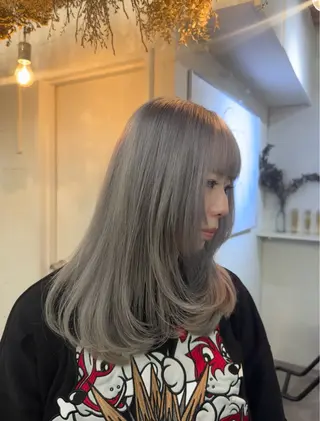 セミロング レナ/原宿/レイヤー ダブルカラーのヘアスタイル