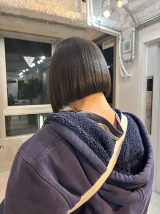 ミディアム 透明感カラー/パーマ /烏丸御池/寿々乃のヘアスタイル