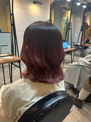 ミディアム カラー 木下 美優のヘアスタイル