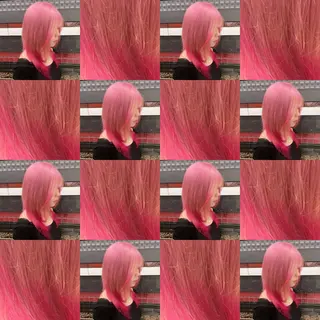 セミロング カラー 問屋町のブリーチデザ イン屋さん🌈ゆうまのヘアスタイル