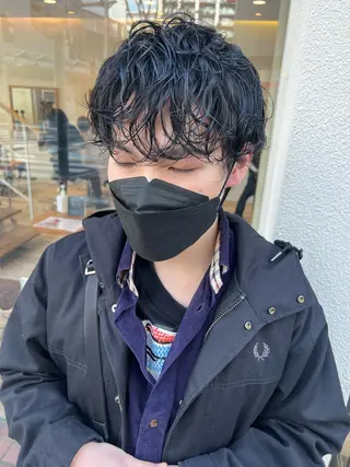 パーマ メンズ Ore🫧タナカマヤ /柔らかい質感カラーのヘアスタイル