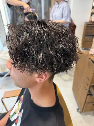 パーマ メンズ 鈴木弥月/大人ボブ× 透明感カラーのヘアスタイル