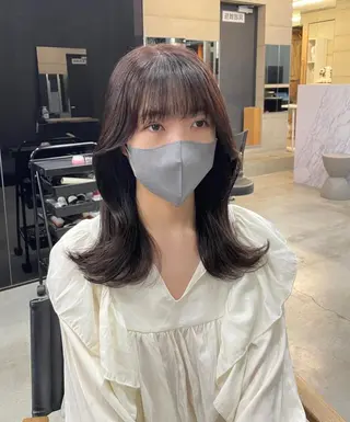 ミディアム 伊藤 莉奈　韓国ヘアのヘアスタイル
